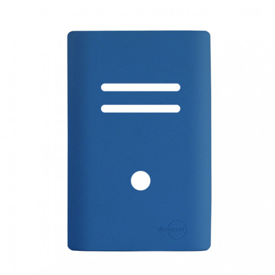 Placa p/ 2 Interruptores + Furo 4x2 - Novara Azul Fosco